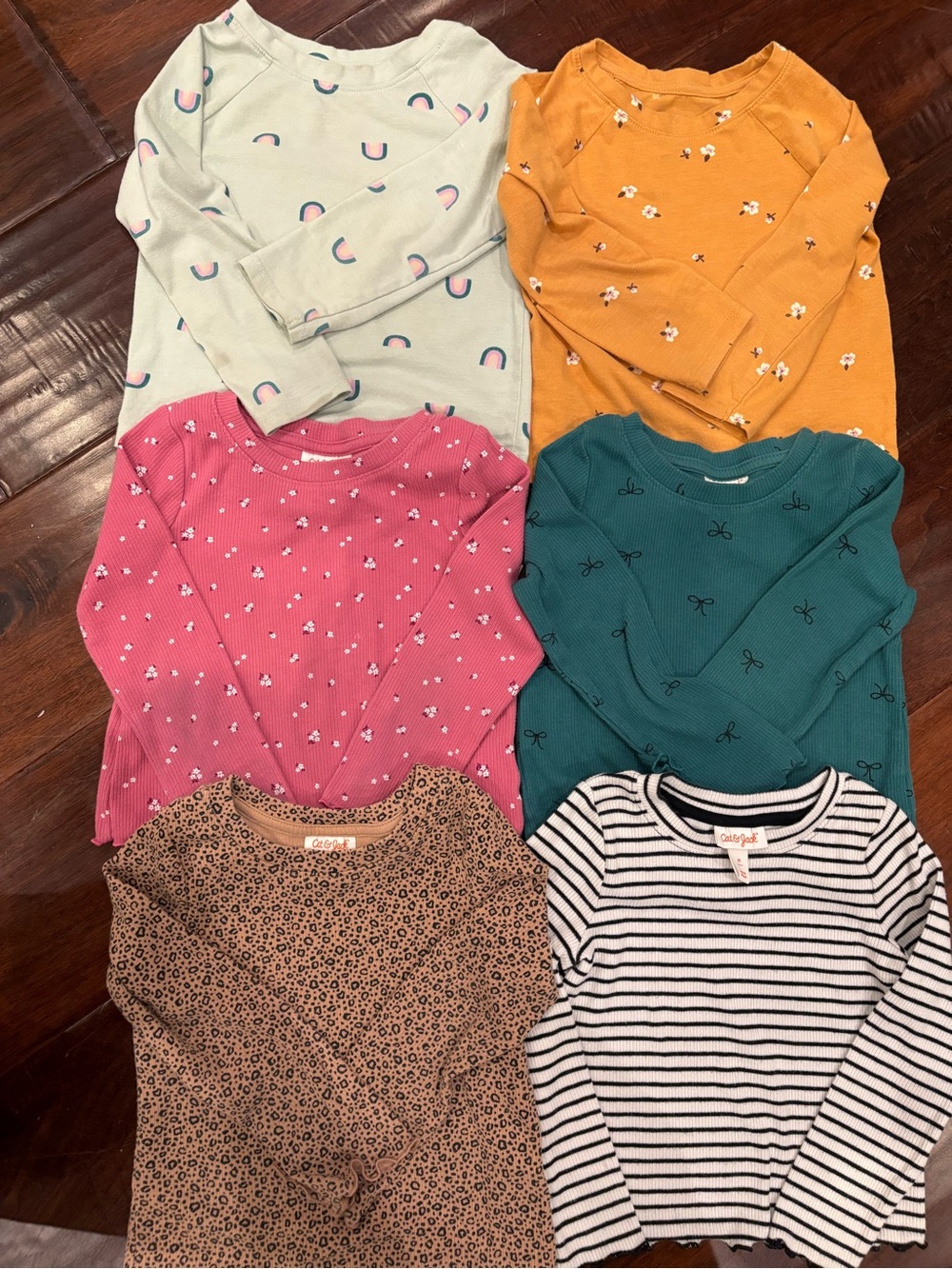 Bundle of 6 Cat & Jack Long Sleeve Shirts